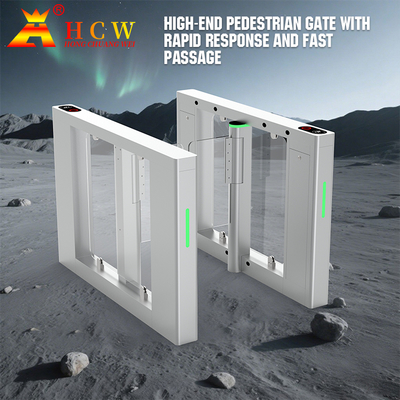 Customized Turnstile Security Gates 30W Swing Barrier Gate With Card Reader