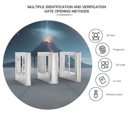 HCW Durable Barrier Turnstile Gate with 910mm Channel Width and 4-Pair Infrared Anti-Tailgating ISO 9001/CE Certified Swing Gate Turnstile