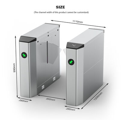 HCW Face Recognition Turnstile Security Wing Gate with 304 Stainless Steel Face Recognition Turnstile wing gate