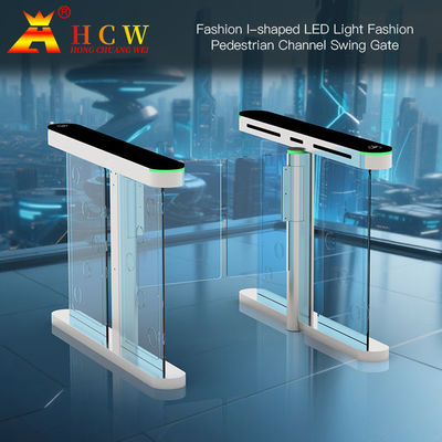 HCW 0.5s 0.8s Barreira de flaps de alta velocidade Torneador RFID Controle de acesso Porta balançante de pedestres