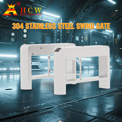 HCW IP44 Swing Barrier Turnstile 40W de aço inoxidável 304 Porta Turnstile de pedestres