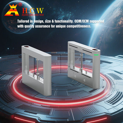 Catraca Giratória de Barreira Swing CW406 para Controle de Acesso Pedonal HCW com Gabinete em Aço Inoxidável SS304