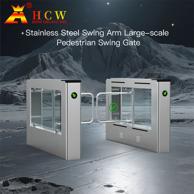 HCW Pedestrian Swing Turnstile Barrier Gate para ginásio com reconhecimento facial