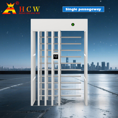 Catraca de altura total biométrica HCW 304SS bidirecional com sistema de controle de pedestres
