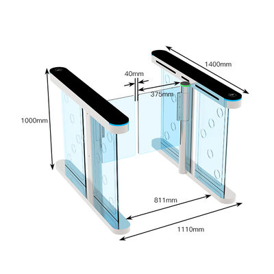 HCW High Security Speed Lane Turnstile with Face Recognition and 24/7 Uninterrupted Operation for Access Control