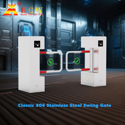 Catraca Vertical HCW com Tecnologia de Reconhecimento Facial Design Compacto de Altura da Cintura para Tráfego de 30-45 Pessoas/Minuto