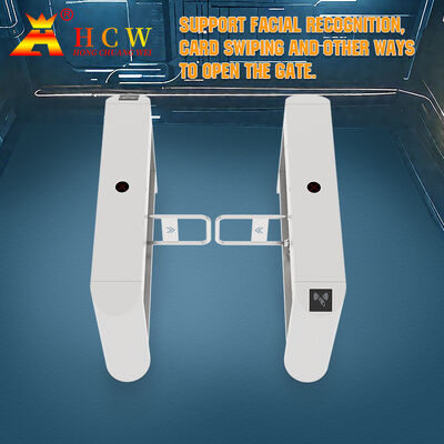 HCW Automatic Swing Barrier Turnstile Gate with 950mm Channel Width for 30–45 People/Minute and 5-Million-Cycle Lifespan