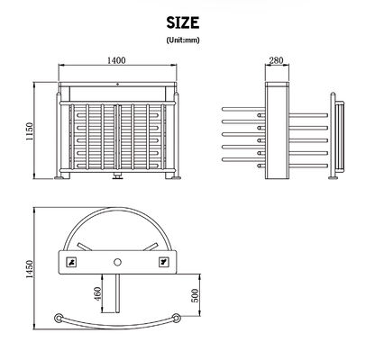 HCW Automatic Turnstile Gate with Biometric Integration RS485 Interface and 20 People/Minute Throughput