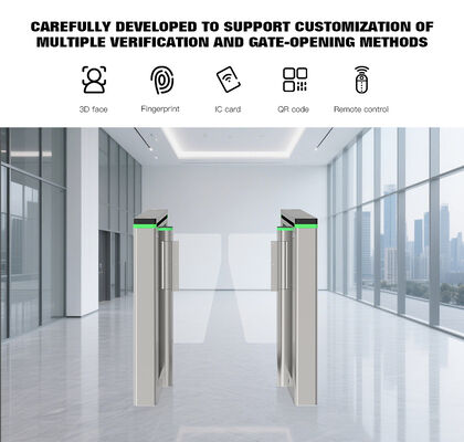 HCW Swing Barrier Turnstile features a 1600*120*980mm chassis, RS485/RS232 interface with  Swing Barrier Turnstile Automatic Gate